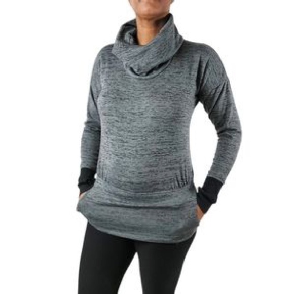 Athleta Tops - Athleta Gray Batwing and Robin Cowl Neck Top Size Small